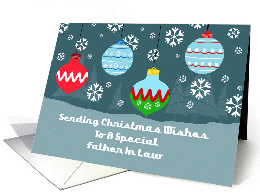 Father In Law Vintage Ornaments Christmas card (1201684)