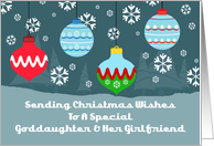 Goddaughter And Her Girlfriend Vintage Ornaments Christmas Card