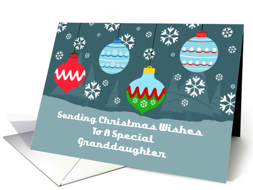 Granddaughter Vintage Ornaments Christmas card (1203342)