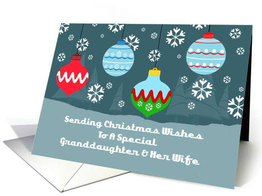 Granddaughter and Her Wife Vintage Ornaments Christmas card (1203358)