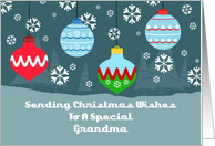 Grandma Vintage Ornaments Christmas Card