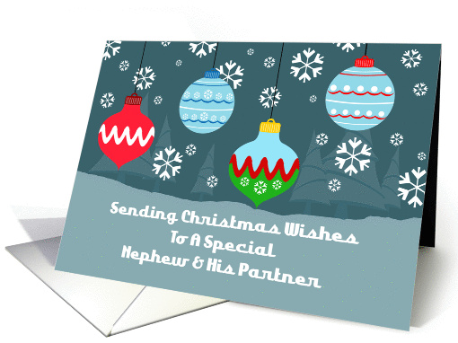 Nephew & His Partner Vintage Ornaments Christmas card (1204844)