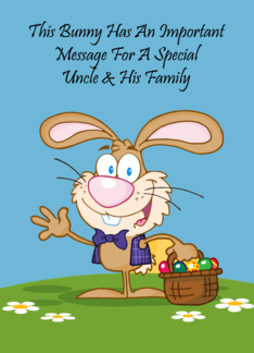 Jelly Beans Humor Uncle and His Family Easter Card