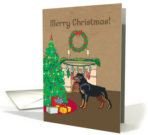Christmas Tree Rottweiler Christmas card (129659)