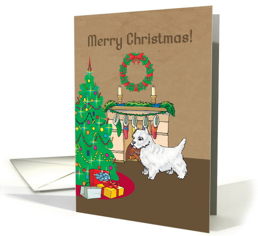 Christmas Tree Westie Christmas card (129793)