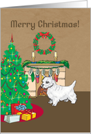 Christmas Tree Westie Christmas Card
