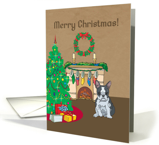 Christmas Tree Boston Terrier Christmas card (129807)