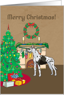 Christmas Tree Great Dane Christmas Card