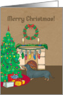 Christmas Tree Dachshund Christmas Card