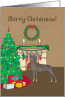 Christmas Tree Doberman Pinscher Christmas Card