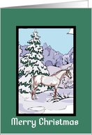 Scenic Quarter Horse Christmas Card
