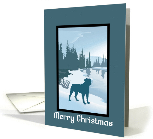 Scenic Rottweiler Christmas card (131091)