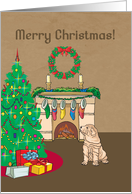 Christmas Tree Shar Pei Christmas Card