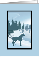 Silhouette Arab Horse Christmas Card