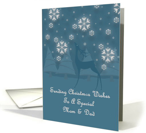 Mom and Dad Reindeer Snowflakes Christmas card (1322290)