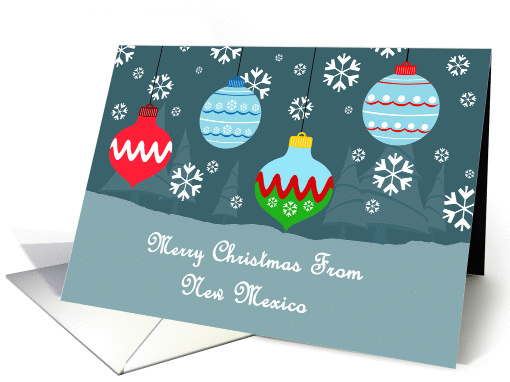 New Mexico Vintage Ornaments Christmas card (1324578)