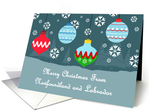Newfoundland And Labrador Vintage Ornaments Christmas card (1324582)