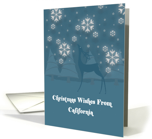 California Reindeer Snowflakes Christmas card (1339540)