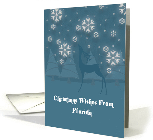 Florida Reindeer Snowflakes Christmas card (1339550)