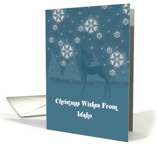 Idaho Reindeer Snowflakes Christmas card (1339556)