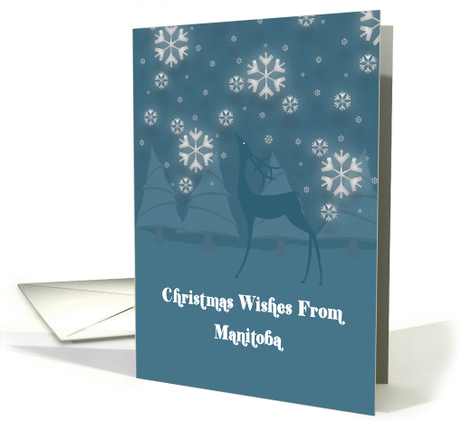 Manitoba Reindeer Snowflakes Christmas card (1339574)