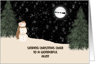 Snowman Aunt Christmas Card