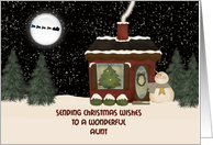 I Saw Santa Aunt Christmas Card