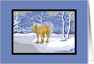 Scenic Winter Belgian Horse Christmas Cards