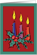 Christmas Candle Irish Blessing Card