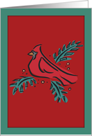 Red Cardinal Christmas Card
