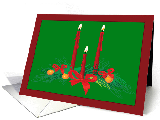 Irish Blessing Candles Christmas card (233006)
