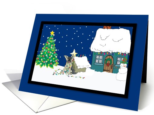 Christmas Lights German Shepherd Christmas card (251990)
