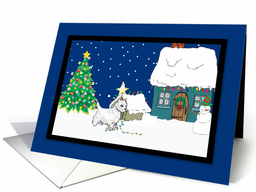 Christmas Lights Westie Christmas card (252040)