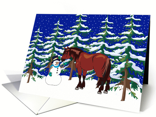 Winter Clydesdale Christmas card (255949)
