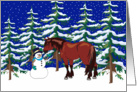 Winter Clydesdale Christmas Card