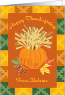 Fall Harvest From Alabama Thanksgiving Card