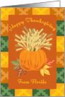 Fall Harvest From Florida Thanksgiving Card
