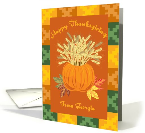 Fall Harvest From Georgia Thanksgiving card (502550)