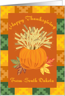 Fall Harvest From South Dakota Thanksgiving Card