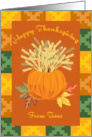 Fall Harvest From Texas Thanksgiving Card