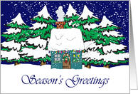 Seasons Greetings Cottage Christmas Card