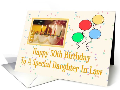 Happy 50th Birthday To A Special Daughter In Law card (565506)