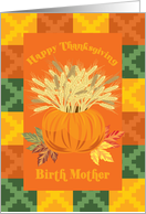 Harvest Birth Mother Happy Thanksgiving Card