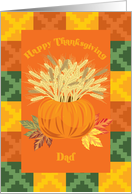 Harvest Dad Happy Thanksgiving Card