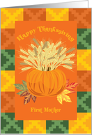 Harvest First Mother Happy Thanksgiving Card