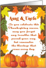 A Blessing For Aunt And Uncle Happy Thanksgiving Card