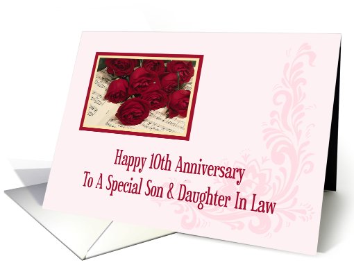 Son And Daughter In Law 10th Anniversary Card 578717