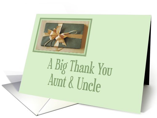 Christmas gift thank you, Aunt And Uncle card (578731)