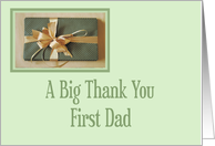 Christmas gift thank you,First Dad card