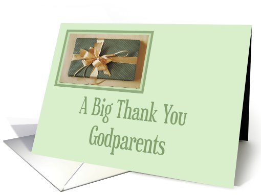 Christmas gift thank you,Godparents card (578746)
